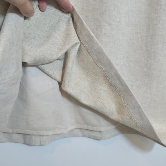 NWT Banana Republic Linen Blend Square Neck Dress Sz M Beige Shift Neutral $110 - Picture 3 of 11